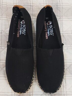 Skechers BOB'S black breeze espadrille slip on size 8